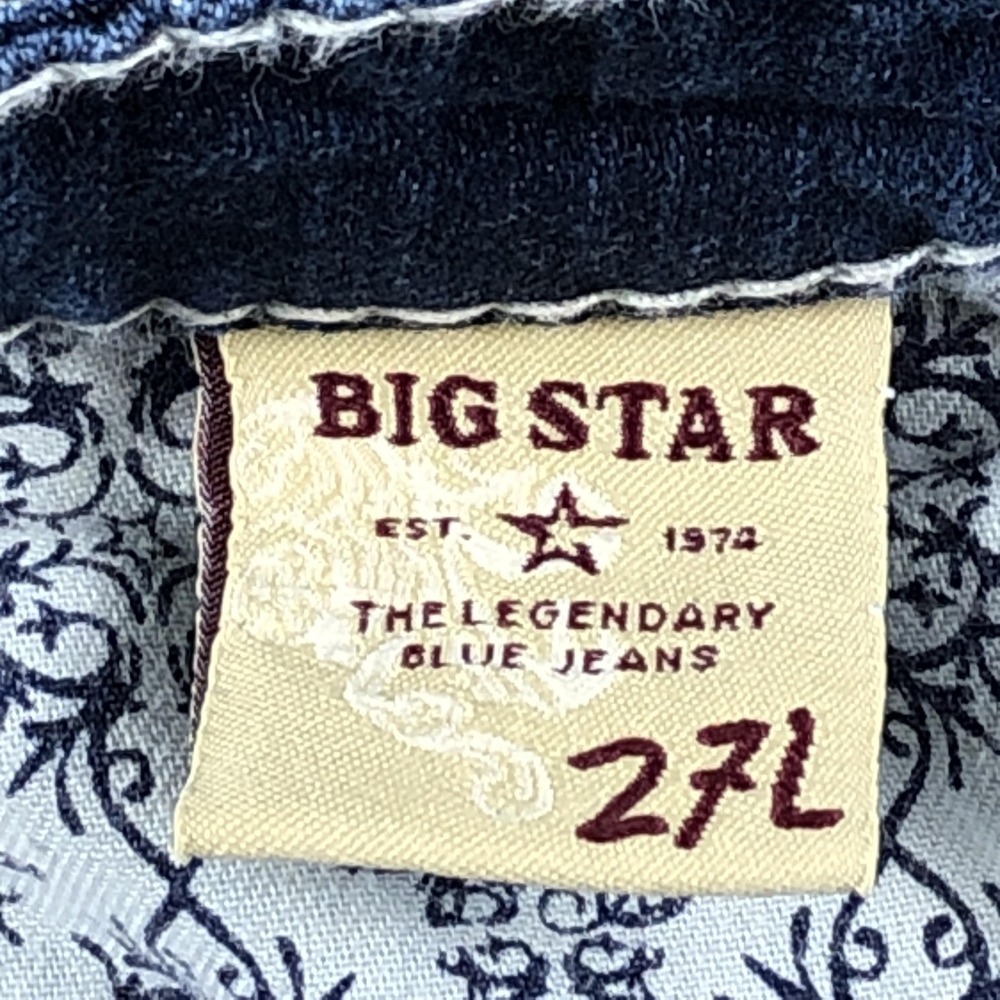 Big Star Remy Jeans Womens 27L Tall Blue Med Wash Low Rise Bootcut Stretch - Picture 12 of 16